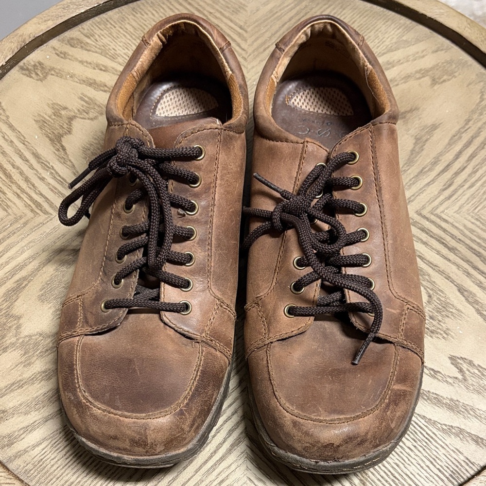 B.O.C. by Born Brown Leather Lace-Up Oxford Comfort Shoes Men’s 10.5